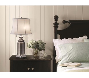 Stateroom Bordlampe H68,6 cm 2 x E27 - Antik messing/Hvid 2