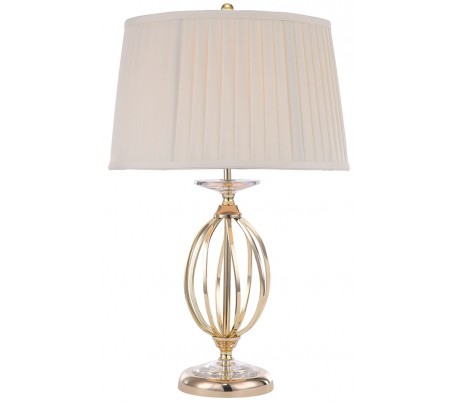Aegean Bordlampe H56,5 cm 1 x E27 - Aldret messing/Hvid
