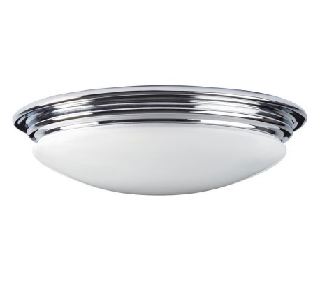 Binstead Badeværelseslampe i stål og glas H16,5 cm 1 x G9 LED - Poleret krom/Hvid