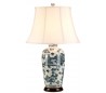 Blue Traditional Bordlampe H73 cm 1 x E27 - Blå/Creme
