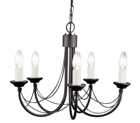 Belfry Lysekrone Ø60 cm 5 x E14 - Sort