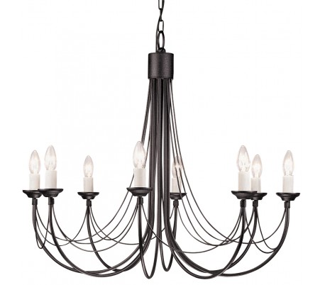 Carisbrooke Lysekrone Ø47 cm 5 x E14 - Sort