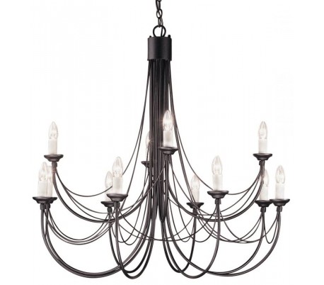 Carisbrooke Lysekrone Ø86 cm 8 x E14 - Sort