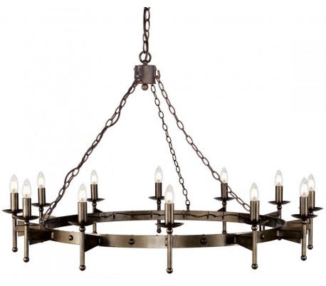 Carisbrooke Lysekrone Ø86 cm 8 x E14 - Sort