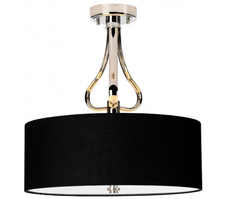 Falmouth Badeværelseslampe i stål og tekstil Ø40 cm 3 x G9 LED - Poleret guld/Hvid