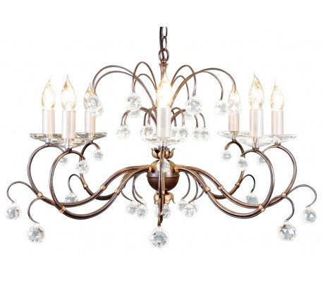 Lunetta Lysekrone Ø66 cm 5 x E14 - Patineret bronze