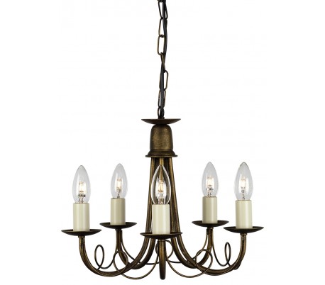 Minster Lysekrone Ø37 cm 5 x E14 - Sort