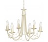 Minster Lysekrone Ø48 cm 6 x E14 - Elfenbensguld patineret