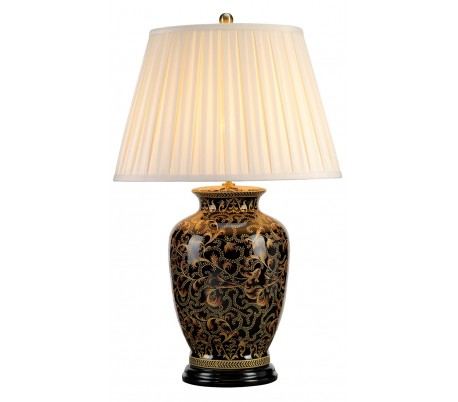 Leaves Bordlampe H62 cm 1 x E27 - Krakeleret guld/Creme