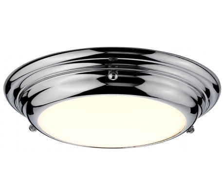 Verity Badeværelseslampe i messing og glas H50,6 cm 1 x G9 LED - Poleret krom/Klar