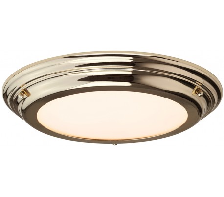 Welland Badeværelseslampe i stål og glas Ø36,1 cm 1 x LED - Poleret krom