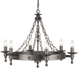 Warwick Lysekrone Ø95 cm 8 x E14 - Granit sort