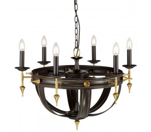 Warwick Lysekrone Ø74 cm 6 x E14 - Granit sort