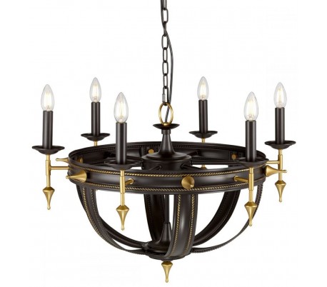 Warwick Lysekrone Ø74 cm 6 x E14 - Granit sort