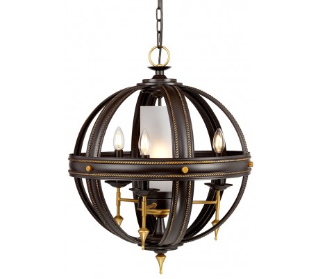 Regal Lysekrone Ø71,2 cm 6 x E14 - Rustik bronze/Guld