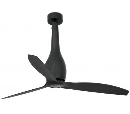 Eterfan loftventilator Ø128 cm - Mat sort/Brun