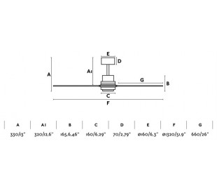 Lantau loftventilator Ø132 cm - Mat nikkel/Valnød 2