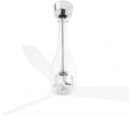 Eterfan loftventilator Ø128 cm - Rød/Transparent