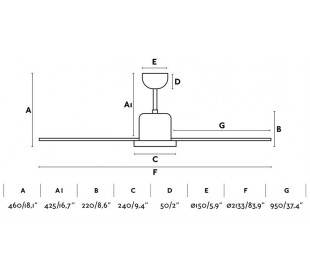 Luzon loftventilator Ø132 cm - Hvid 2