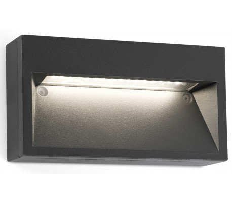 Cobo væglampe 1 x COB LED 12W - Mørkegrå