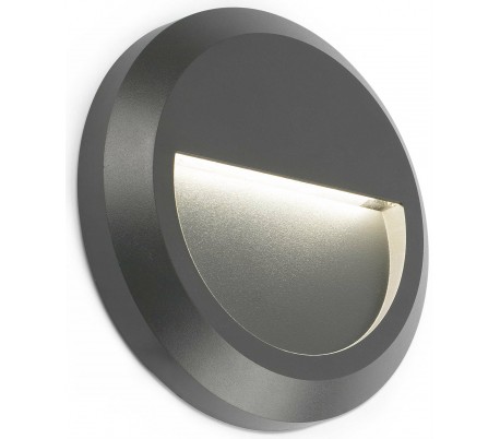 Grant væglampe 1 x SMD LED 1W - Mørkegrå