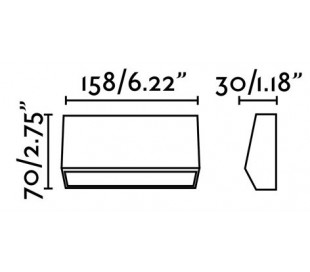 Must væglampe 1 x SMD LED 2W - Mørkegrå 2