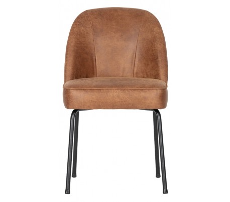 Spisebordsstol i læder H82,5 x B50 x D57 cm - Vintage sort