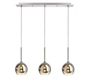 Bunda loftlampe i glas 1 x G9 Ø13,5 cm - Sølv