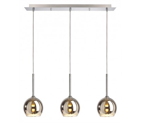 Bunda loftlampe i glas 1 x G9 Ø13,5 cm - Sølv