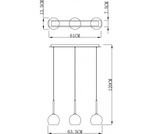 Bunda loftlampe i glas 1 x G9 Ø13,5 cm - Sølv 2
