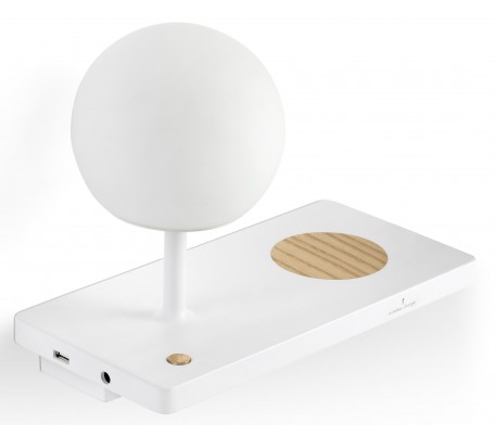 Væglampe med knager 1 x LED 6W - Hvid