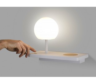 Væglampe med knager 1 x LED 6W - Hvid 2