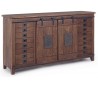 Sideboard med 2 skabe og 8 skuffer H94 x B168 x D43 cm - Rustik brun