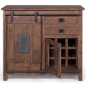 Sideboard med 2 skabe og 8 skuffer H94 x B168 x D43 cm - Rustik brun