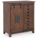 Sideboard med 2 skabe og 2 skuffer H91 x B102 x D44 cm - Rustik brun