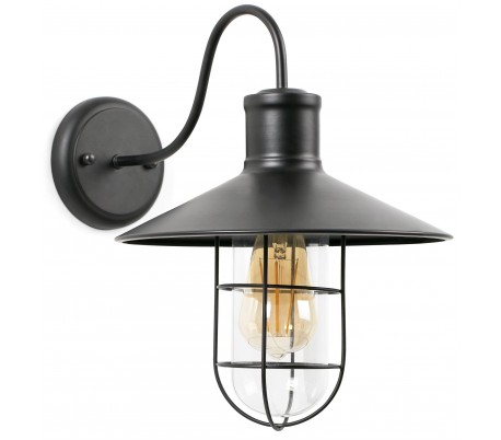 Væglampe med flexarm 42 cm 1 x E14 - Sort