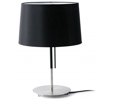 Bordlampe i tekstil og metal H45 x Ø31 cm 1 x E27 - Hvid/Krom