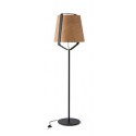 Bordlampe i metal og træfinér H71 x Ø27 cm 1 x E27 - Sort/Natur