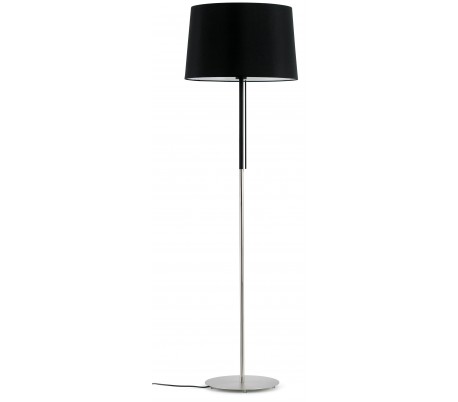 Gulvlampe i tekstil og metal H151 x Ø45 cm 1 x E27 - Hvid/Krom