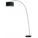Gulvlampe med bue i tekstil og metal H200 cm 1 x E27 - Hvid