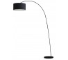 Gulvlampe med bue i tekstil og metal H200 cm 1 x E27 - Sort