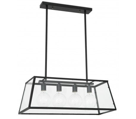 Industriel loftlampe i aluminium Ø45,5 cm 3 x E27 - Sort/Guld