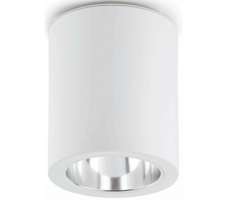 Påbygningsspot i aluminium Ø7 cm 1 x GU10 - Hvid/Sort