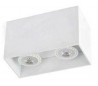 Dobbelt påbygningsspot i aluminium 16,5 x 8,2 cm 2 x GU10 - Hvid