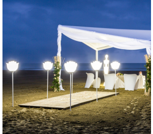 AGATA indendørs gulvlampe i Poleasy H180 x Ø80 cm - Hvid 2