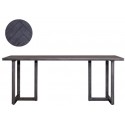 Industrielt spisebord 160 x 90 cm i akacietræ - Brun/Jerngrå