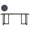 Industrielt spisebord 200 x 100 cm i akacietræ - Brun/Jerngrå