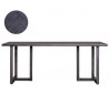Industrielt spisebord 200 x 100 cm i akacietræ - Sort/Jerngrå