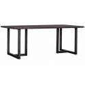Industrielt spisebord 200 x 100 cm i akacietræ - Brun/Jerngrå