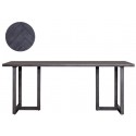 Industrielt spisebord 240 x 100 cm i akacietræ - Brun/Jerngrå